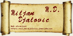 Miljan Đalović vizit kartica